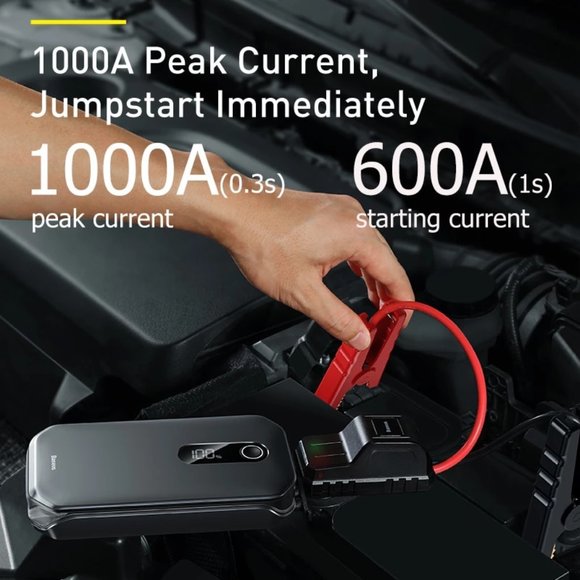 Baseus 1000A Car Jump Starter Power Bank 12000mAh Portable Battery Booster - Picture 3 of 6